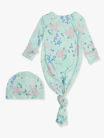 Knotted Sleep Gown & Hat Set