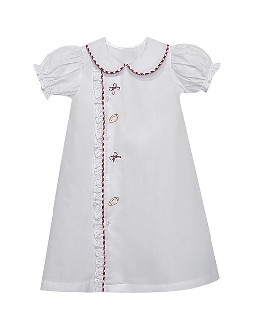Ruffle Elephant Crimson/Grey Daygown