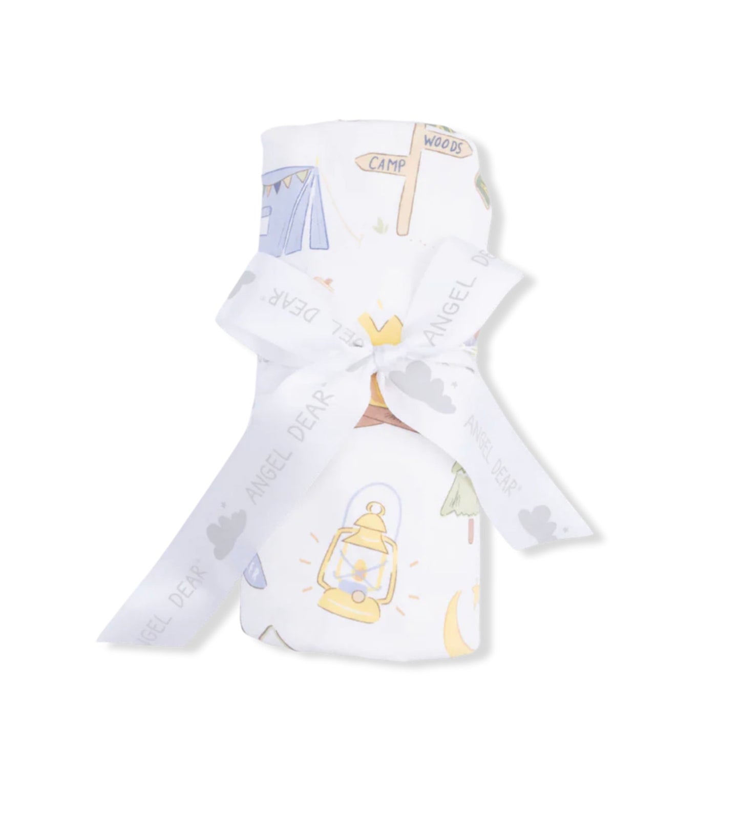 Camping Blue Swaddle Blanket
