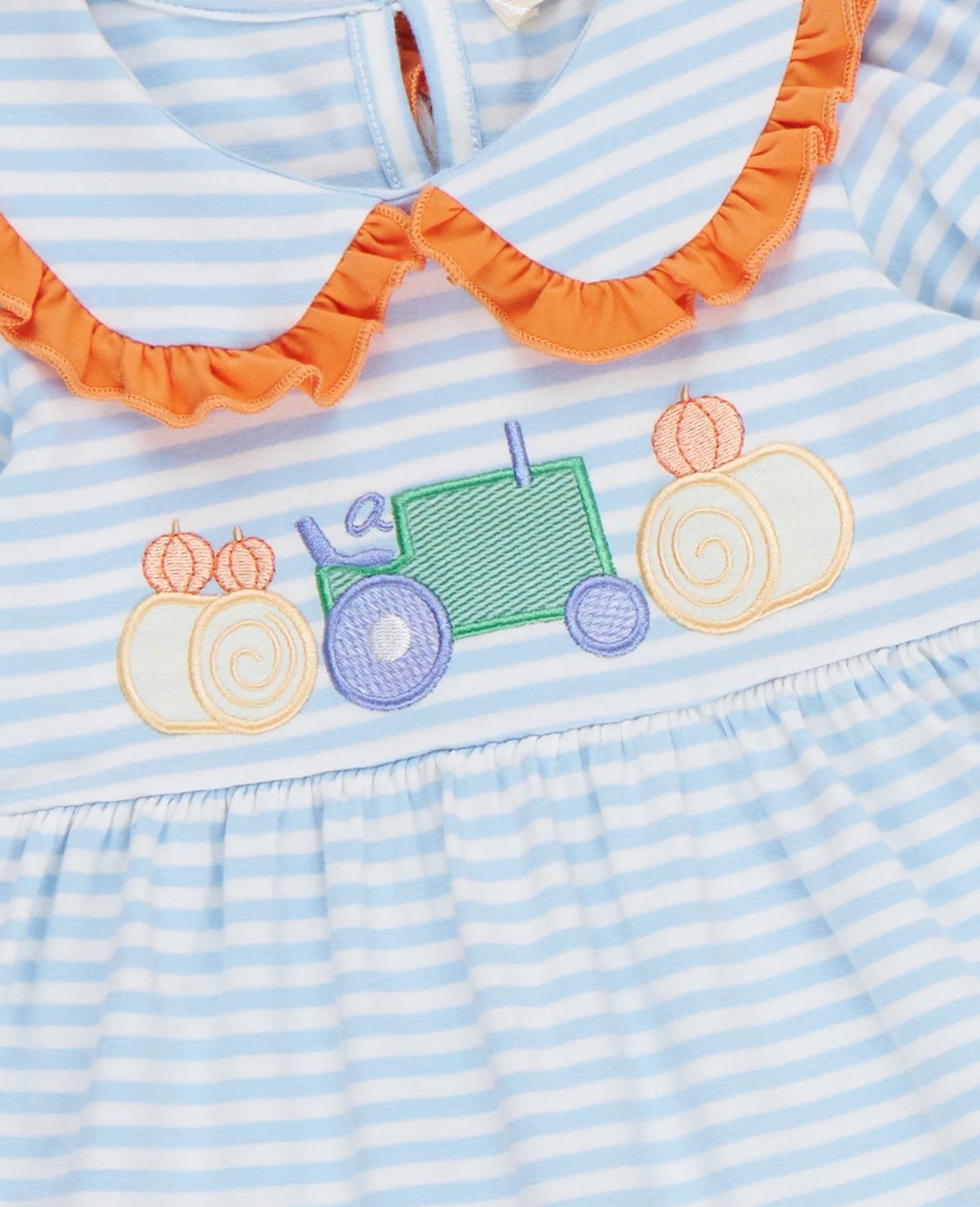 Pumpkin Ride Embroidered Dress