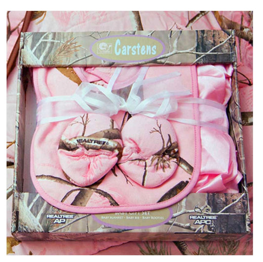 Realtree Pink Boxed Baby Gift Set