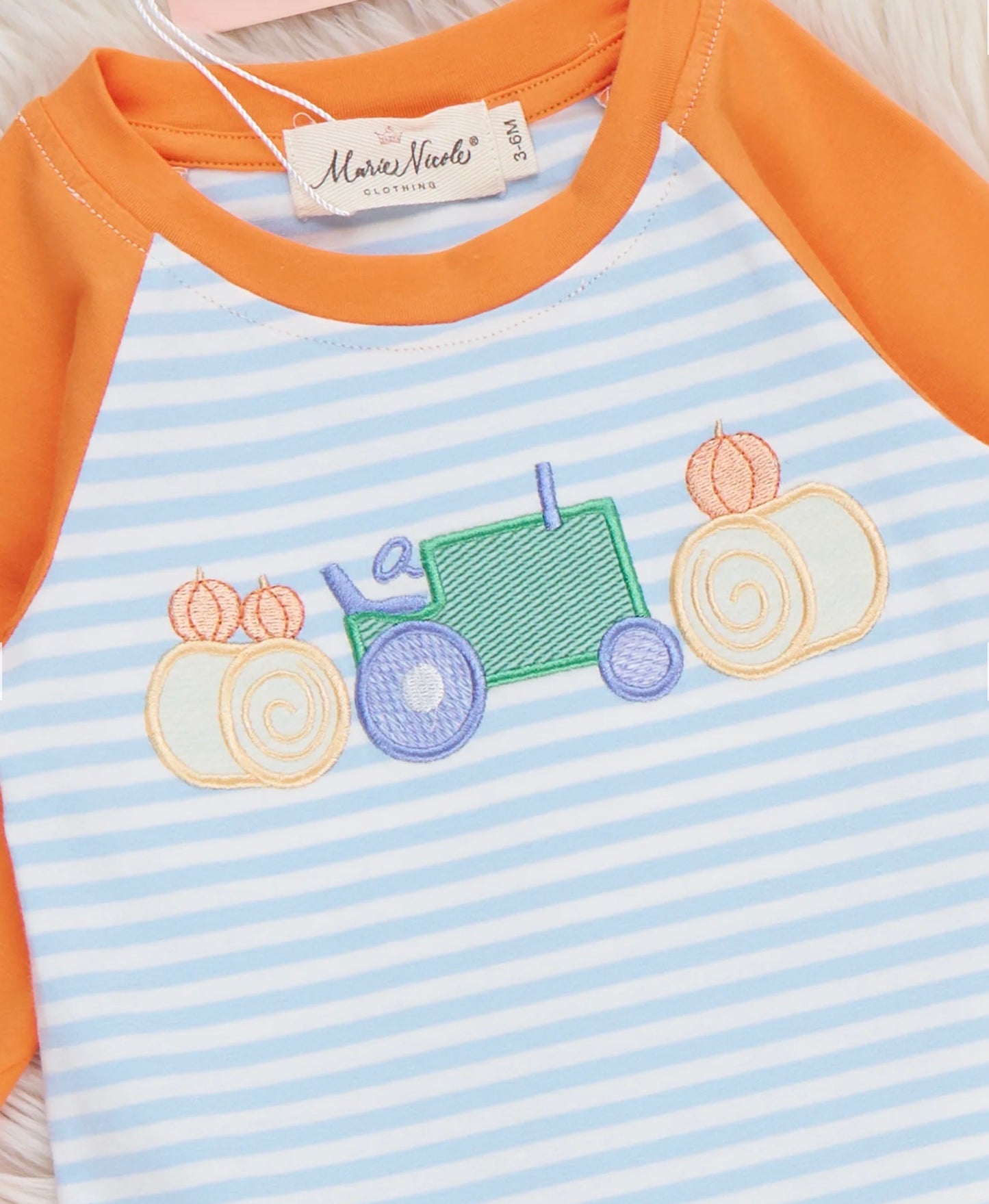 Pumpkin Ride Embroidered Romper
