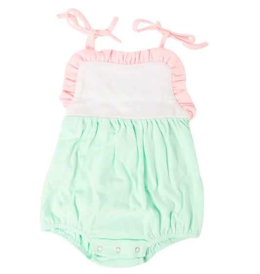 Girls Knit Tie Sunsuit