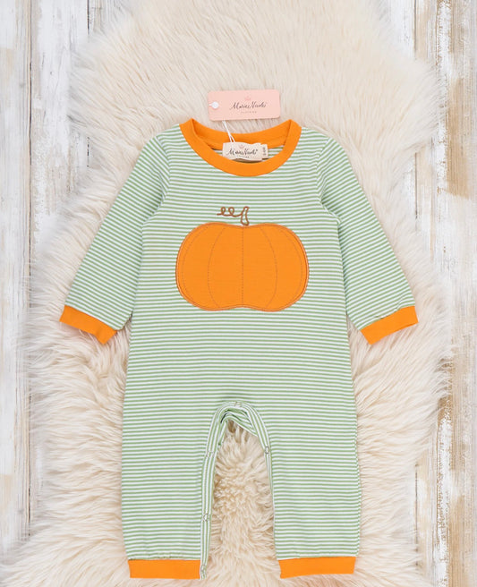 Pumpkin Embroidered Romper