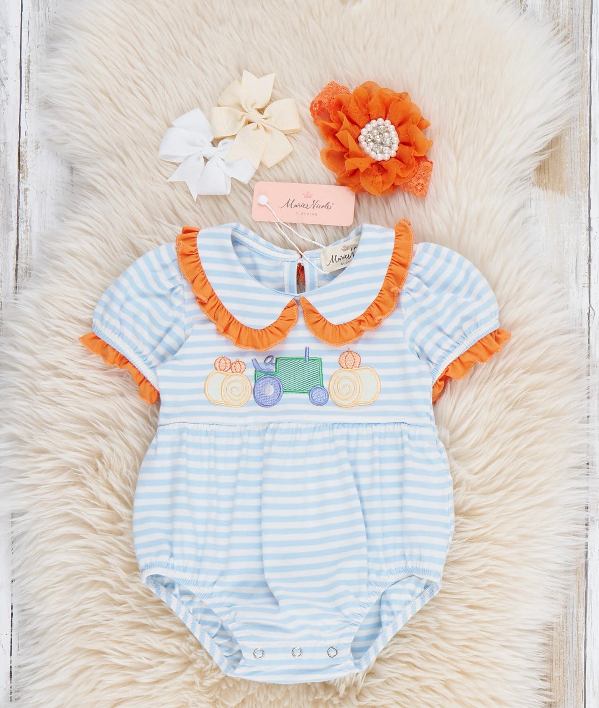 Pumpkin Ride Embroidered Bubble