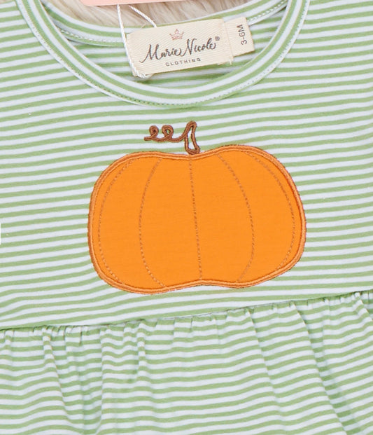 Green Pumpkin Ruffle Bubble