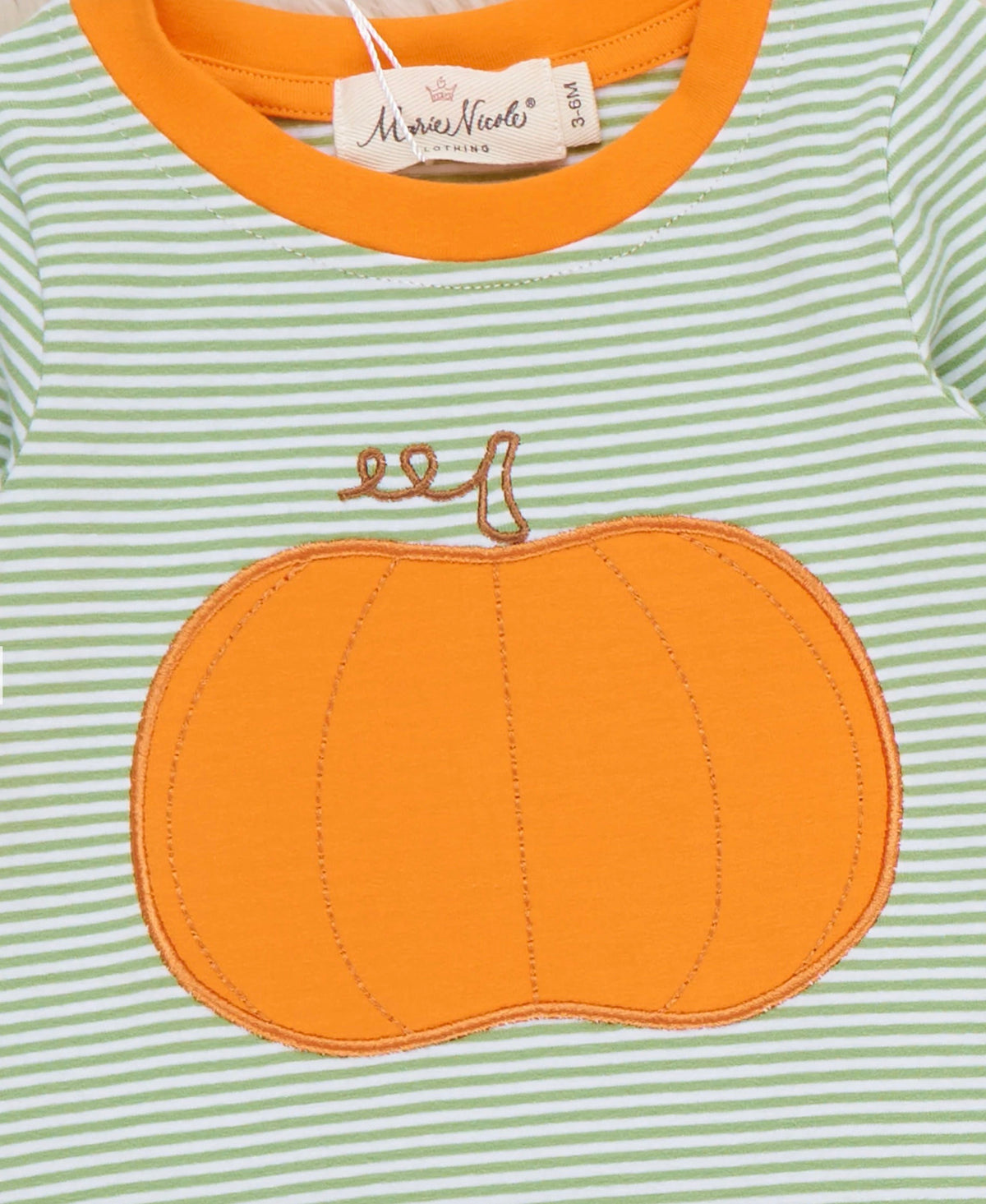 Pumpkin Embroidered Romper