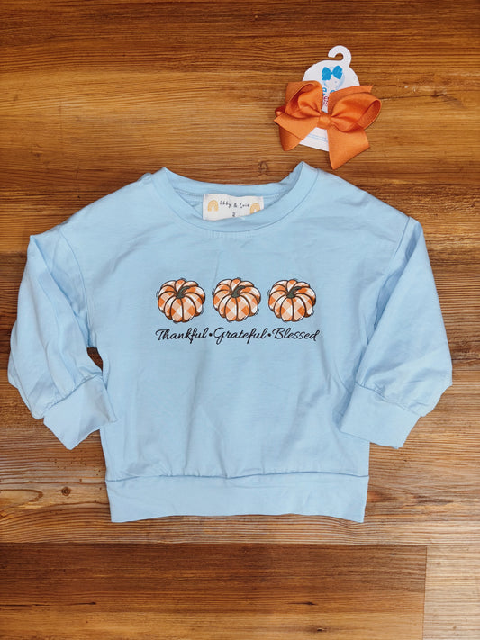 Blue Thanksgiving Pumpkin Shirt