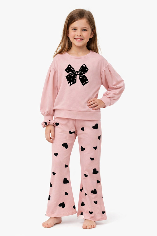 Pink Heart Flocking Set