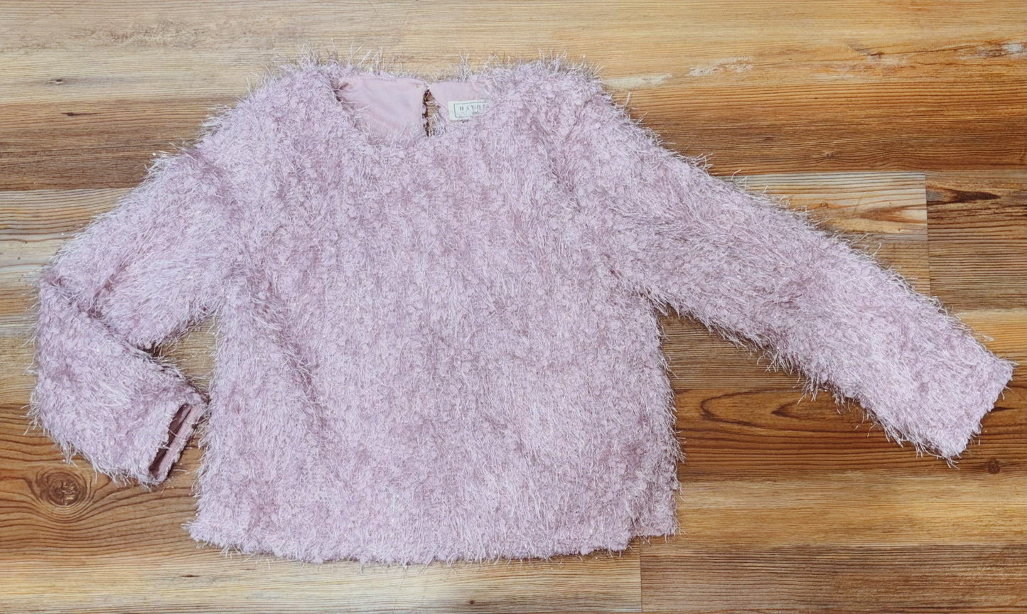 Mauve Fringe Spangle Sweater