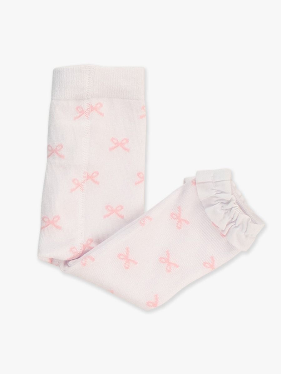 Pink Bows Ruffle Tights