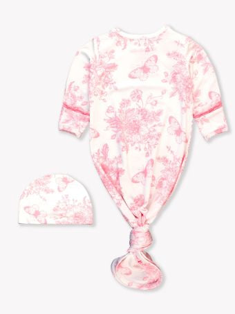 Knotted Sleep Gown & Hat Set
