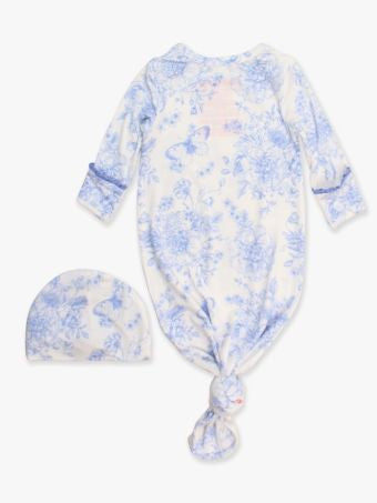 Knotted Sleep Gown & Hat Set
