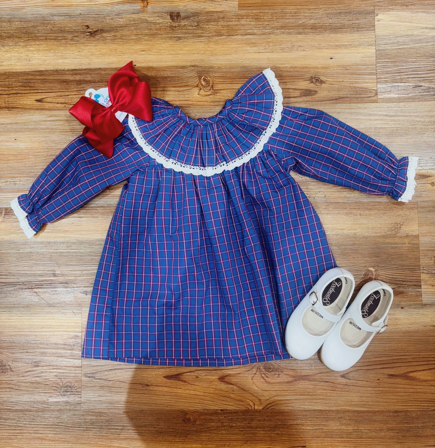 Blue Plaid Presley Dress