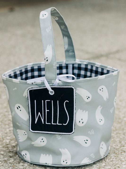 Grey Ghosts Halloween Basket