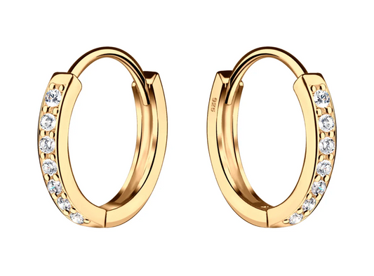 Huggie Hoop CZ Earrings