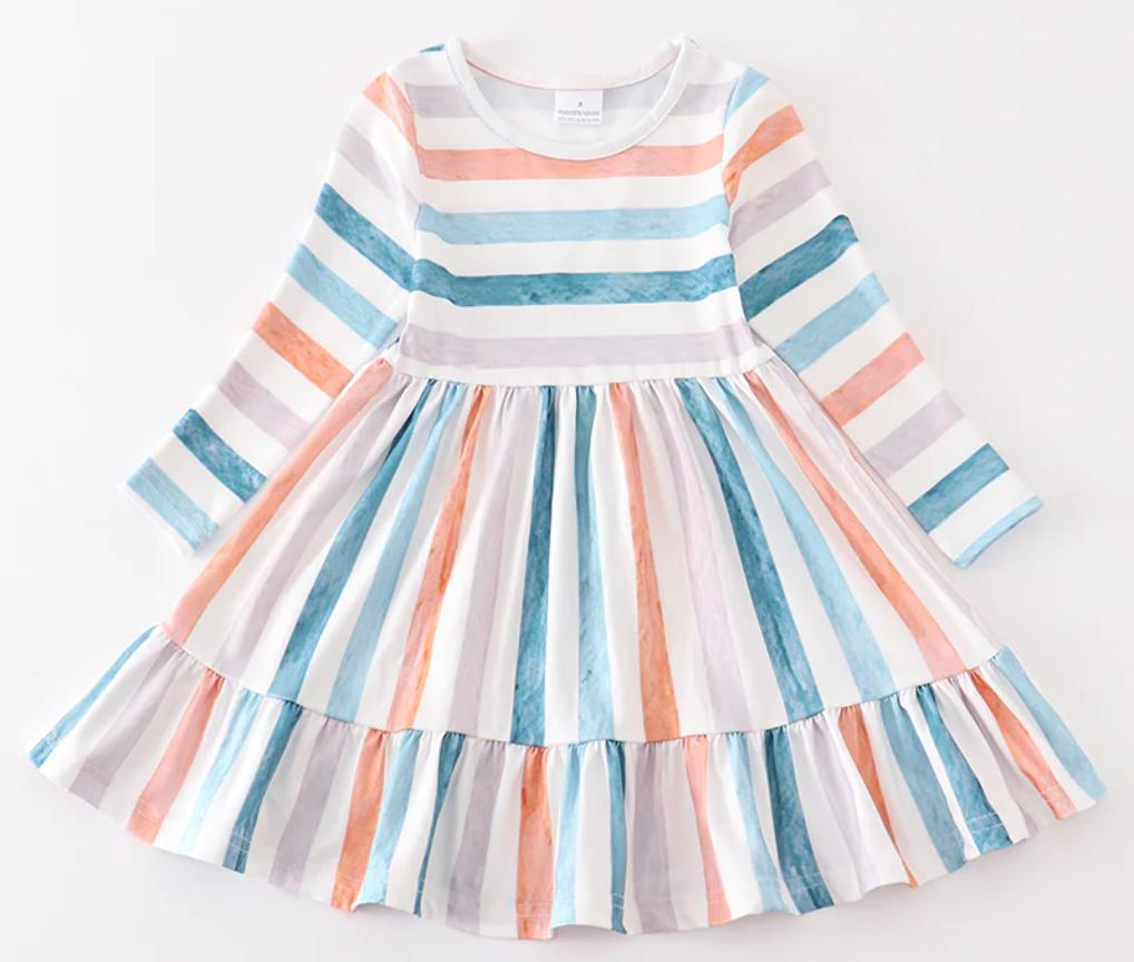 Stripe Ruffle Dress
