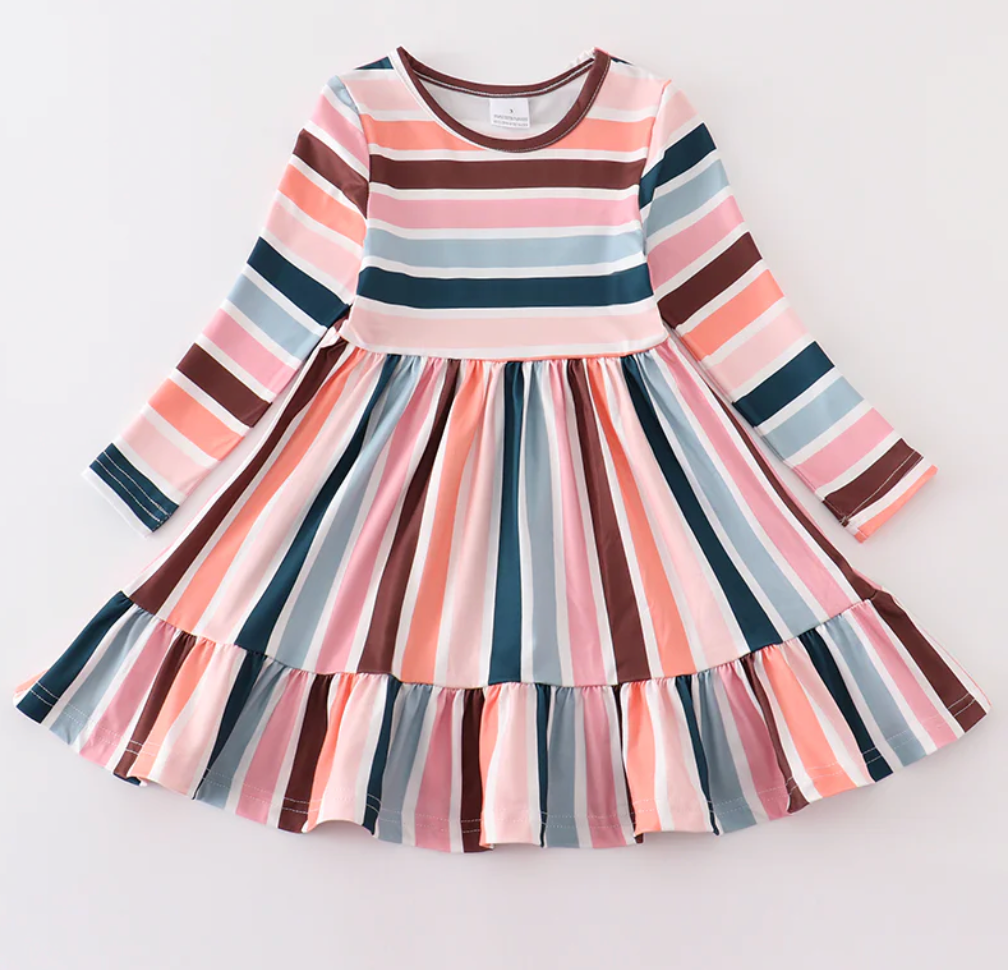 Stripe Ruffle Dress