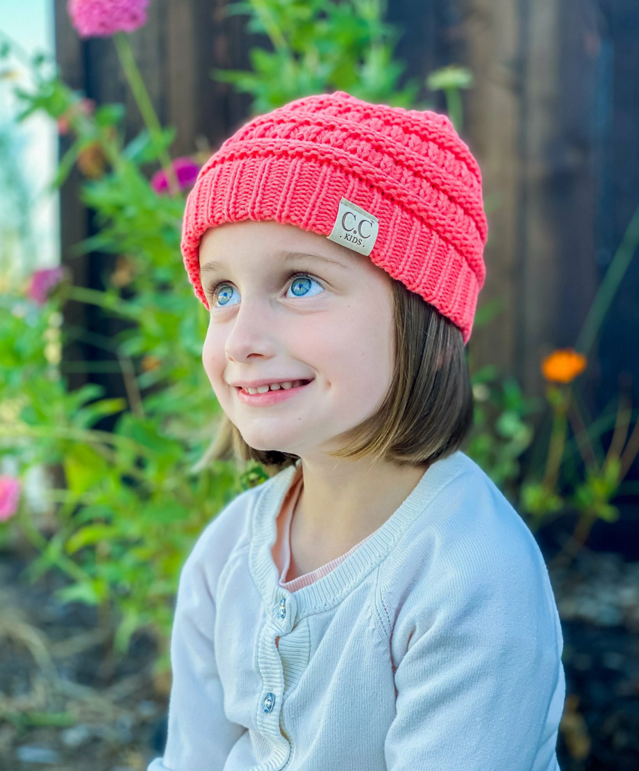 Kids Solid Knit Beanie