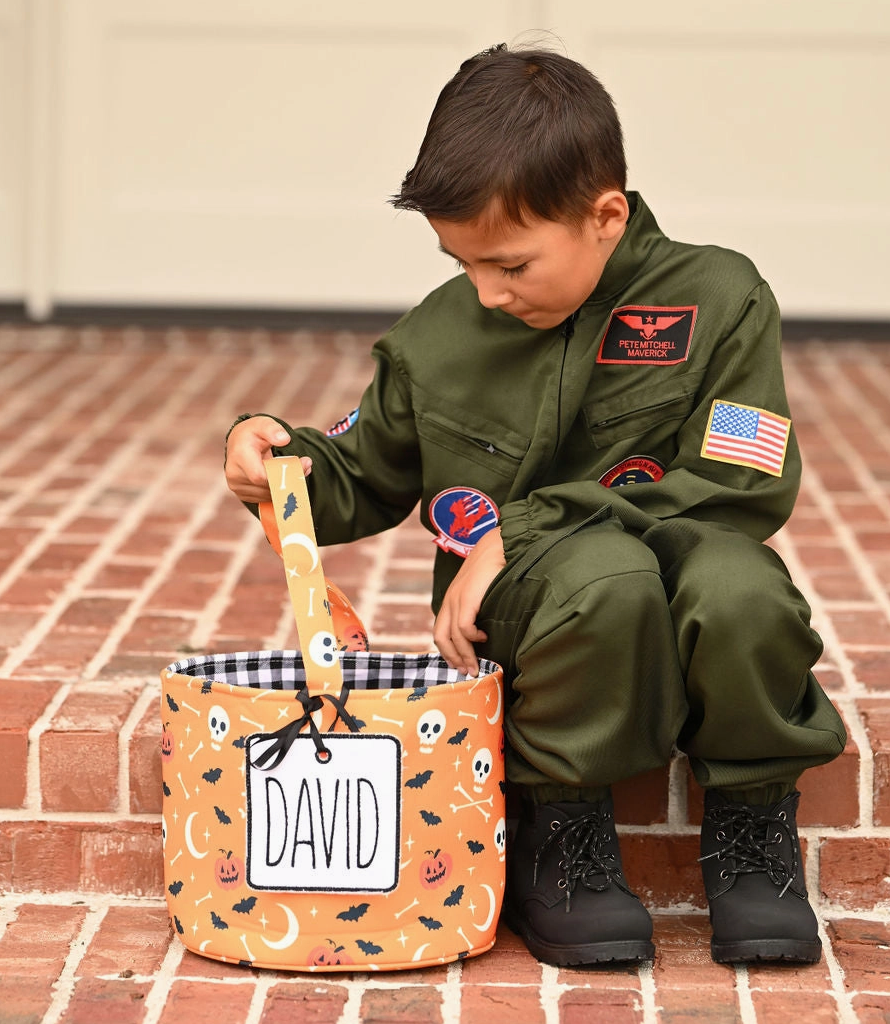 Traditional Orange Halloween Basket