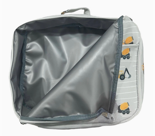 Striped Construction Lunch Bag