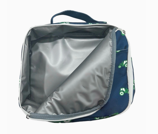 Navy Tractors Lunch Bag