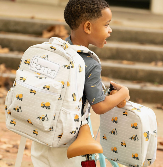 Striped Construction Backpack