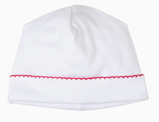 White/Red Basics Beanie Hat