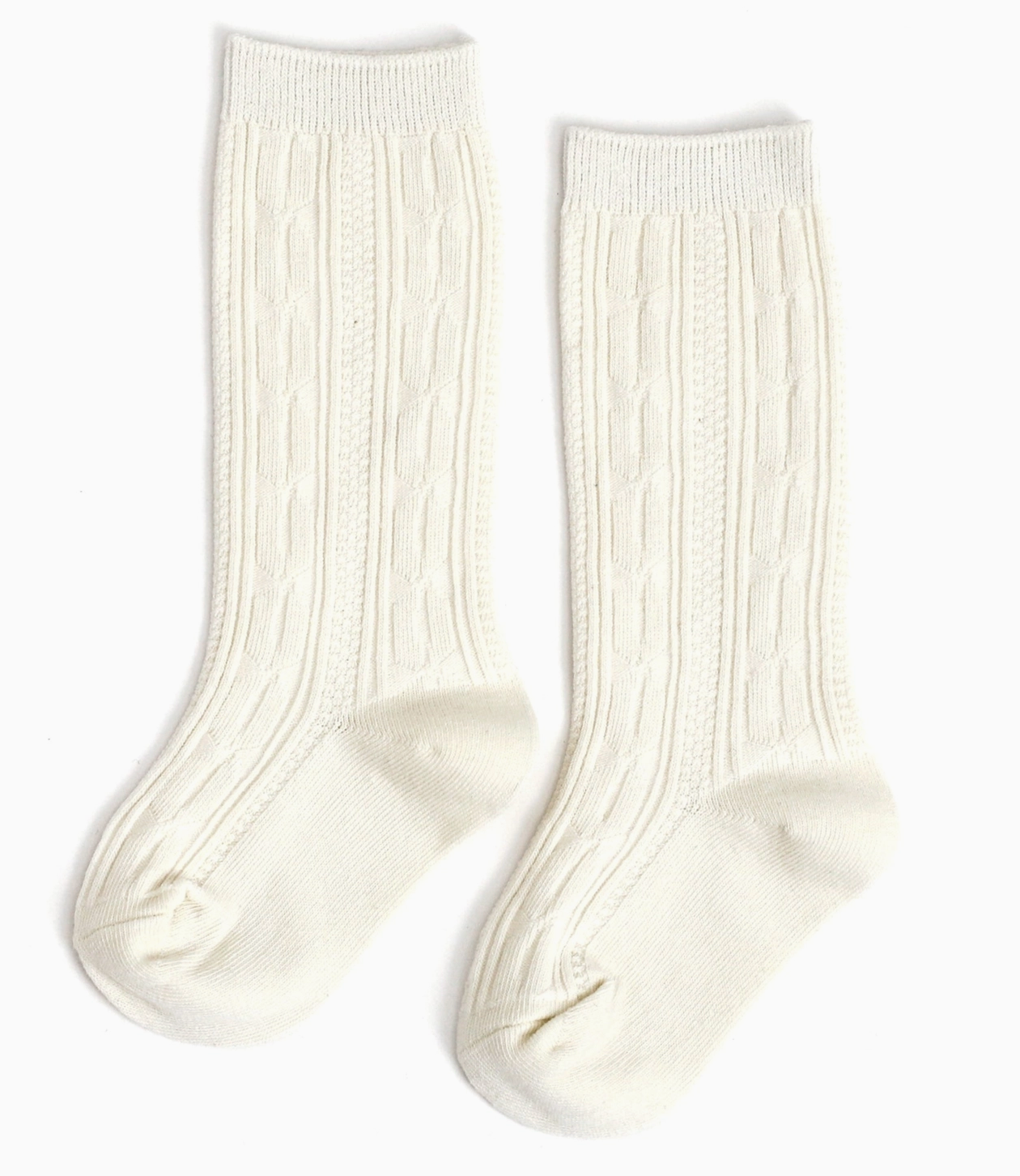 Ivory Cable Knit Knee Socks