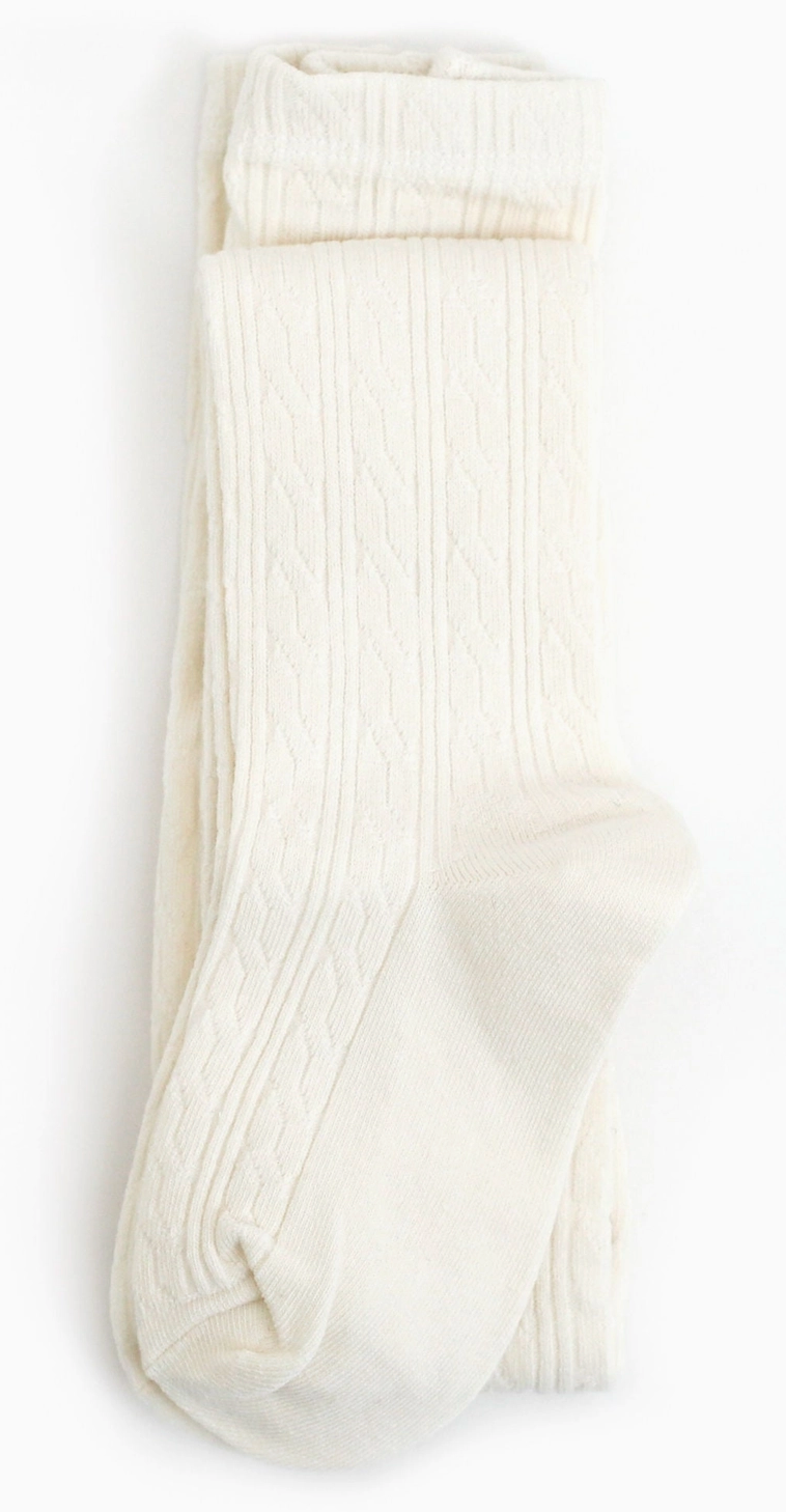 Ivory Cable Knit Tights