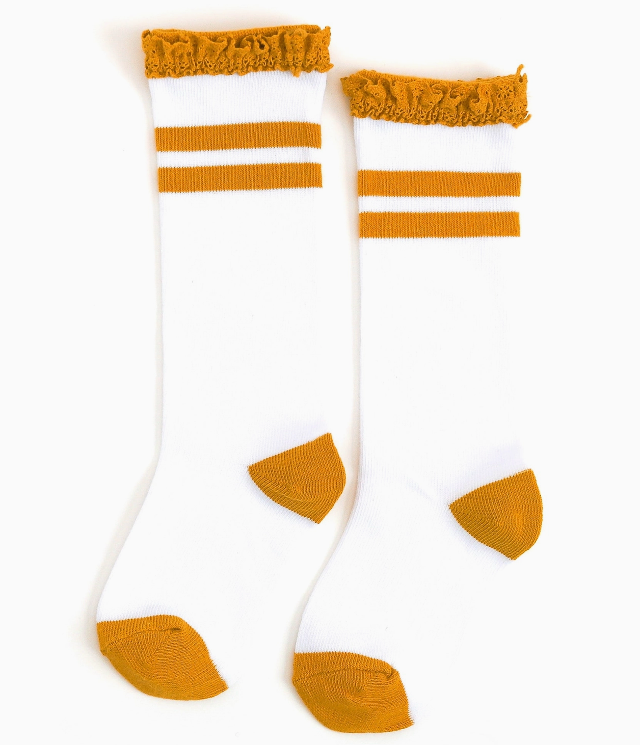 Marigold Striped Lace Knee Socks