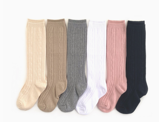 Neutral Cable Knit Socks Bundle