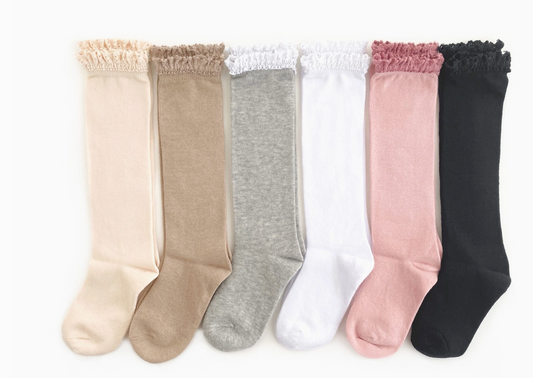 Neutral Lace Top Socks Bundle