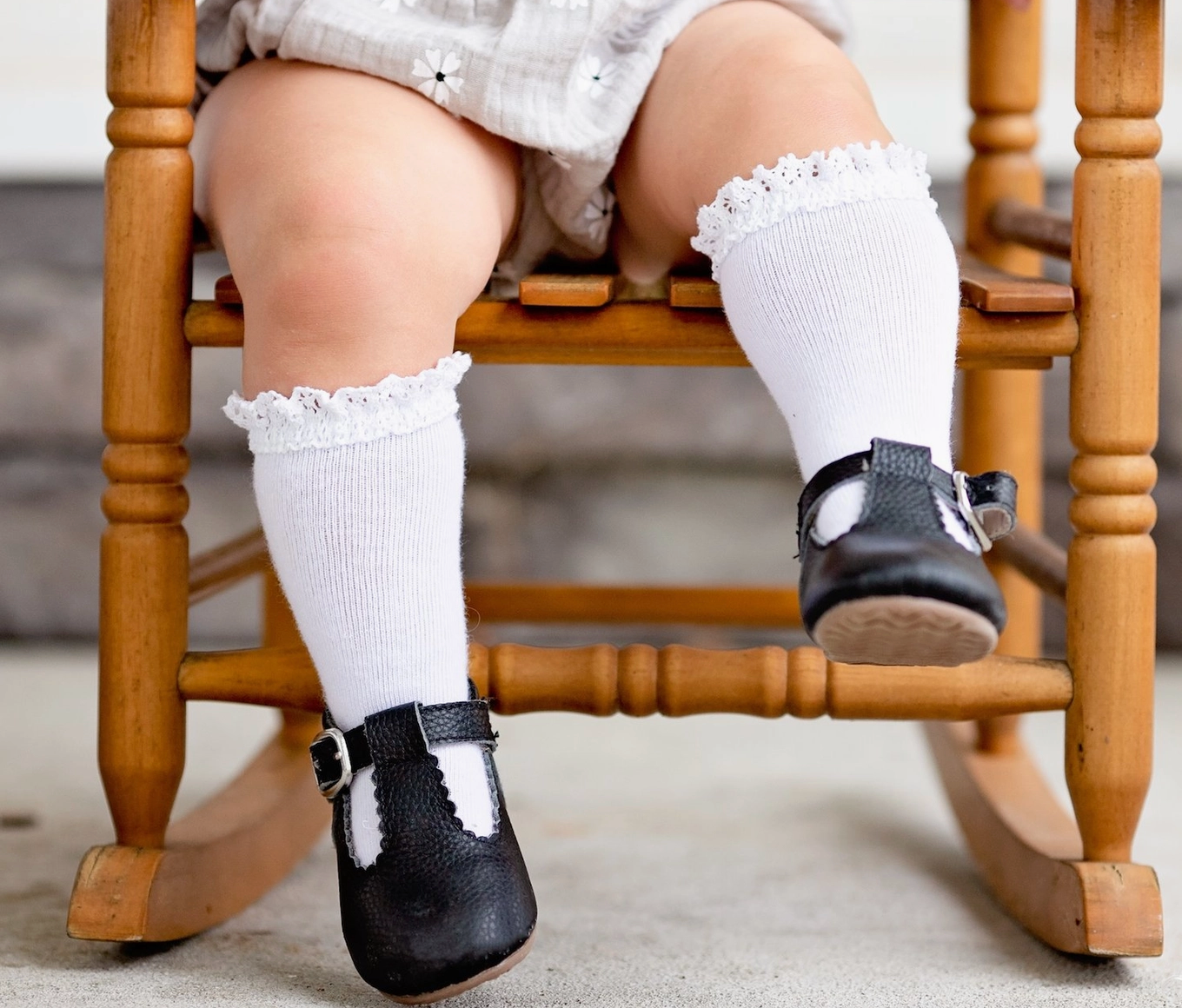 White Lace Knee Socks