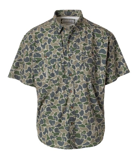 Youth Backwoods Camo Button Down