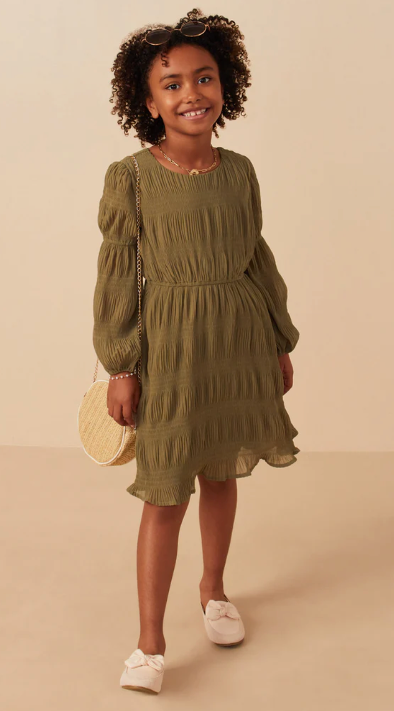 Mixed Peasant Sleeve Dress