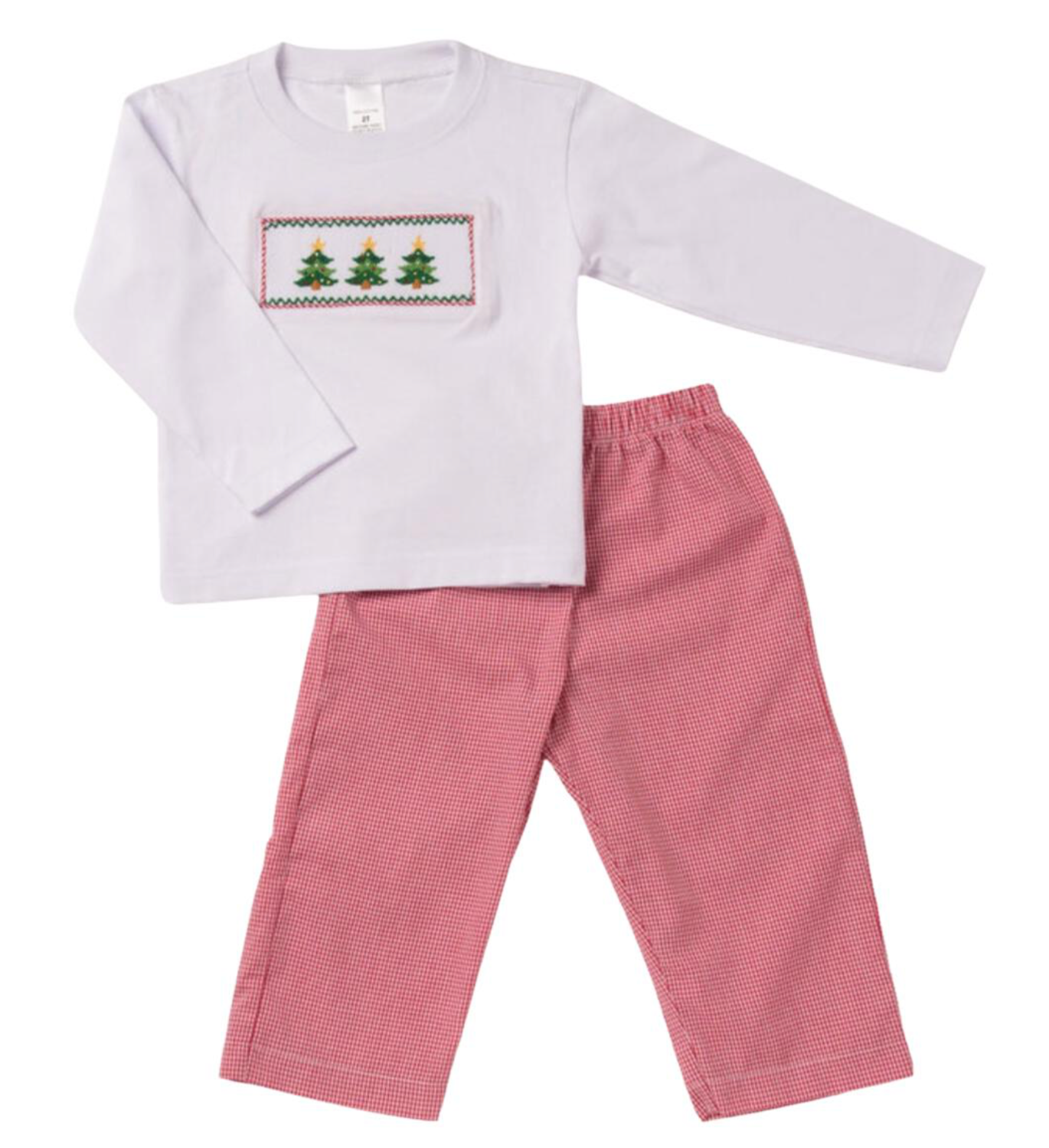 Boys Smocked Christmas Tree Set
