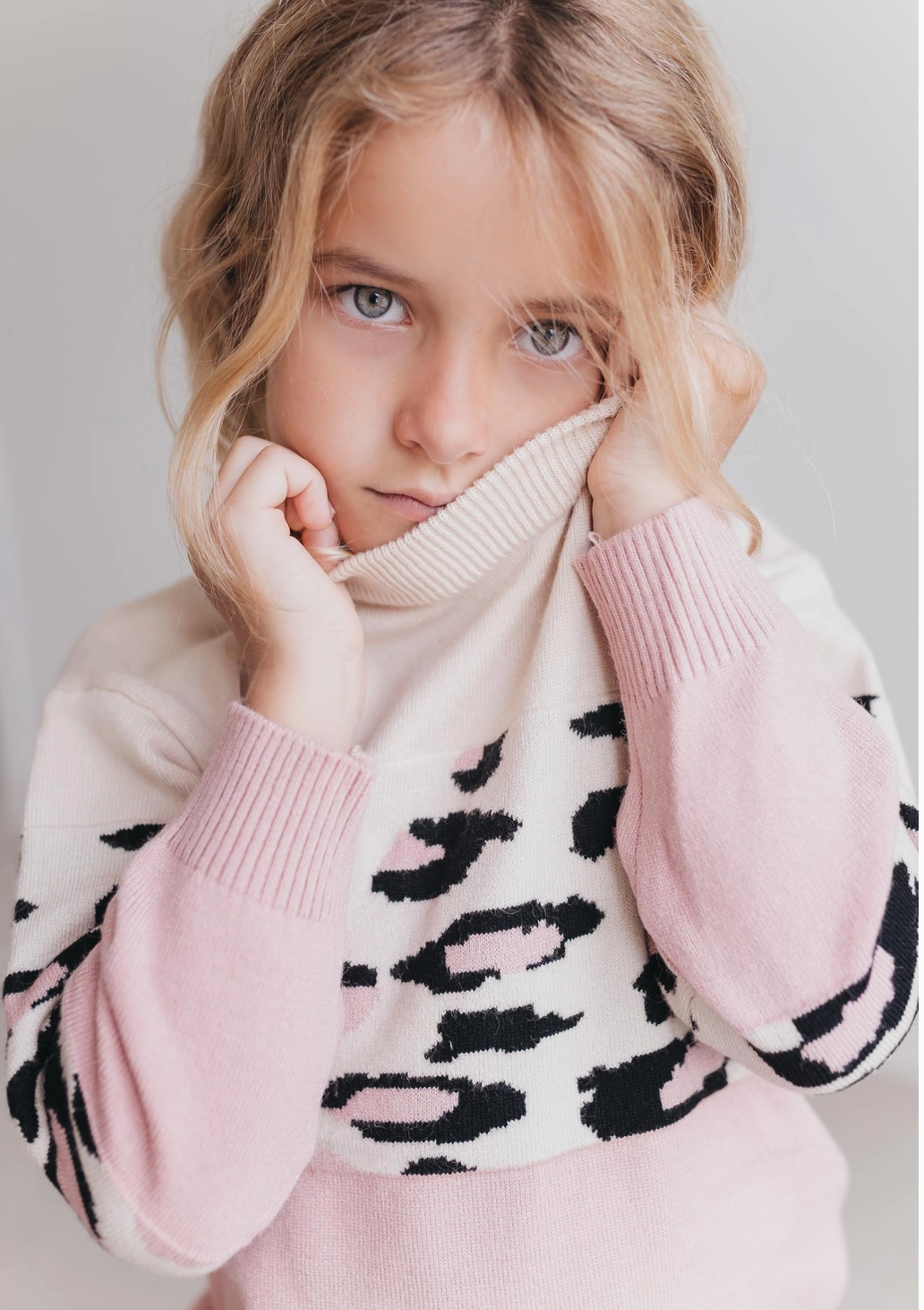 Pink Cream Leopard Sweater