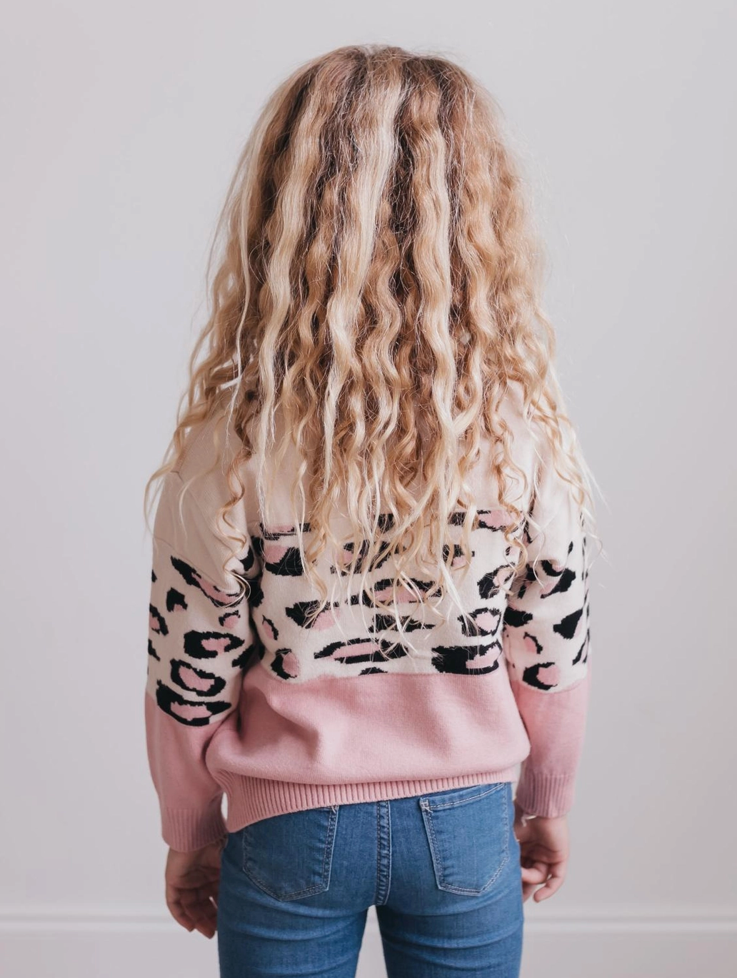 Pink Cream Leopard Sweater