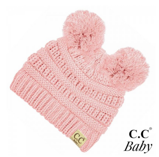 Baby Double Pom C.C Beanie