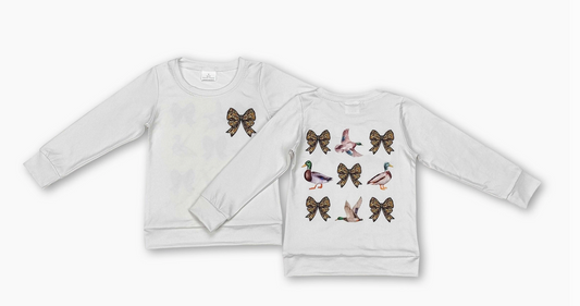 Duck Camo Bow Sweatshirt