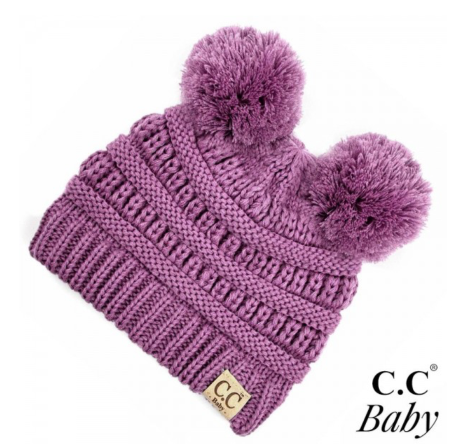 Baby Double Pom C.C Beanie