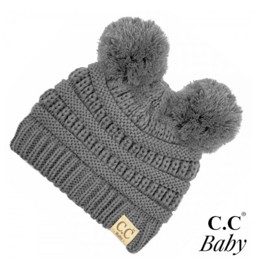 Baby Double Pom C.C Beanie