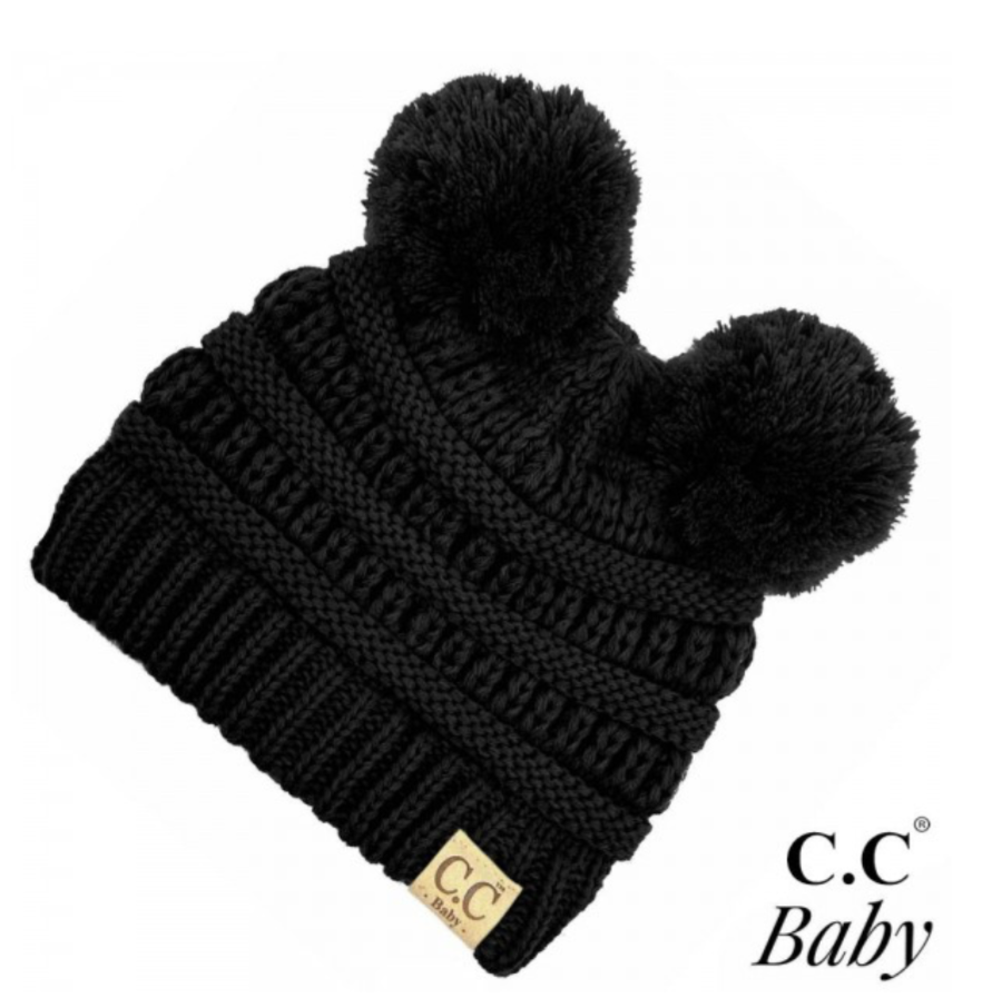 Baby Double Pom C.C Beanie