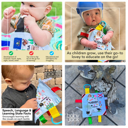 Baby Boy Tags Crinkle Toy
