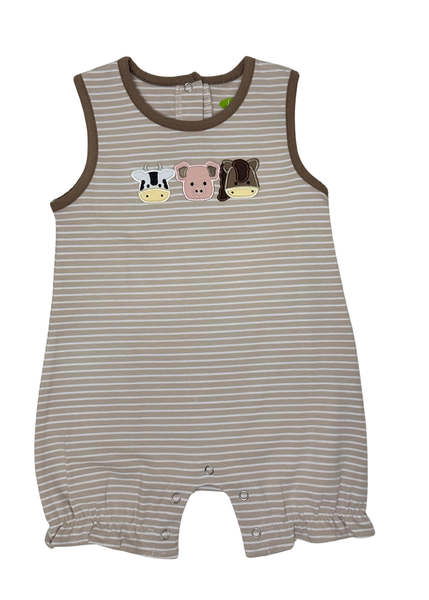 Girls Farm Animals Romper