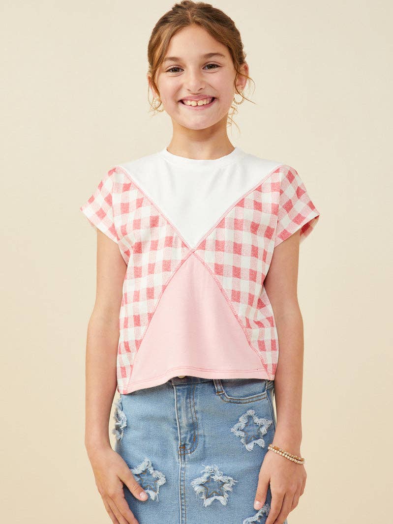 Pink Colorblock Shirt