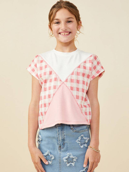 Pink Colorblock Shirt