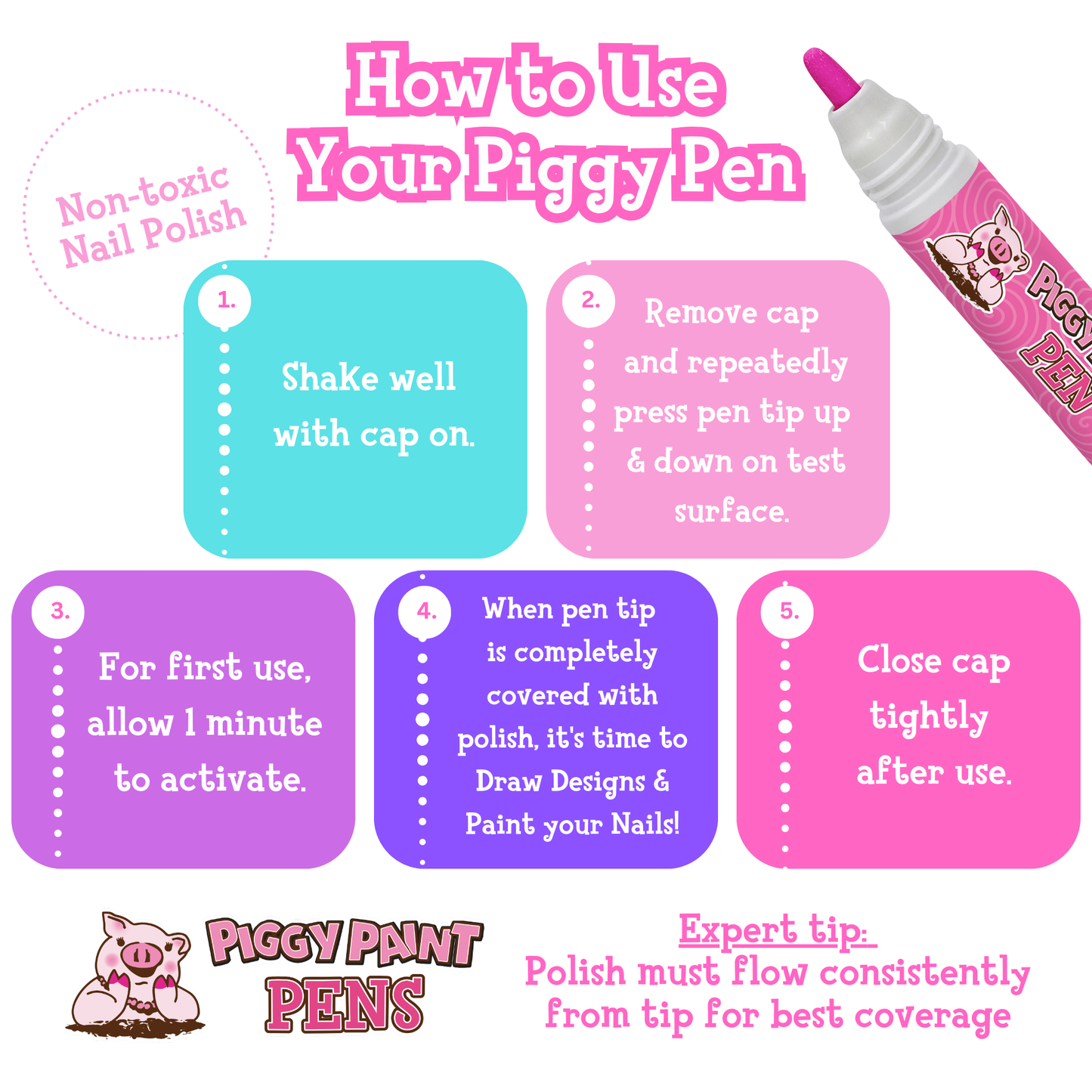 Piggy Pen Kids Nail Polish