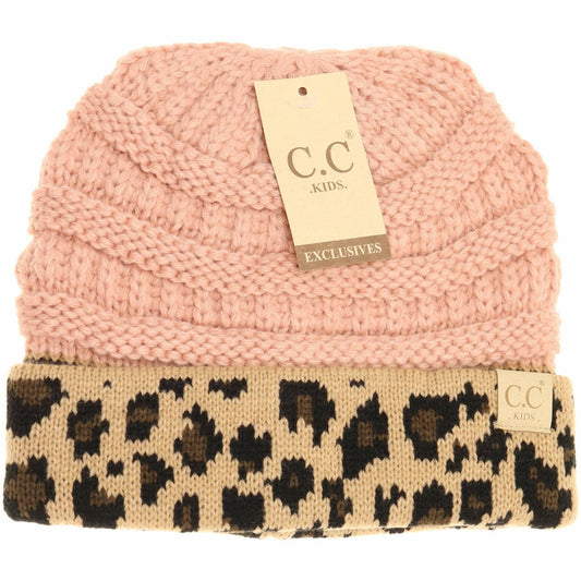 Kids Leopard Band Beanie